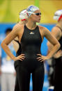 Federica Pellegrini of Italy competes in the Women's 400m Freestyle Final held at the National Aquatics Center on Day 3 of the Beijing 2008 Olympic Games on August 11, 2008 in Beijing, China. (Photo by Adam Pretty/Getty Images)