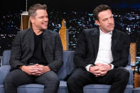 <p>Matt Damon and Ben Affleck reunite on <em>The Tonight Show Starring Jimmy Fallon</em> on Oct. 13 in N.Y.C.</p>