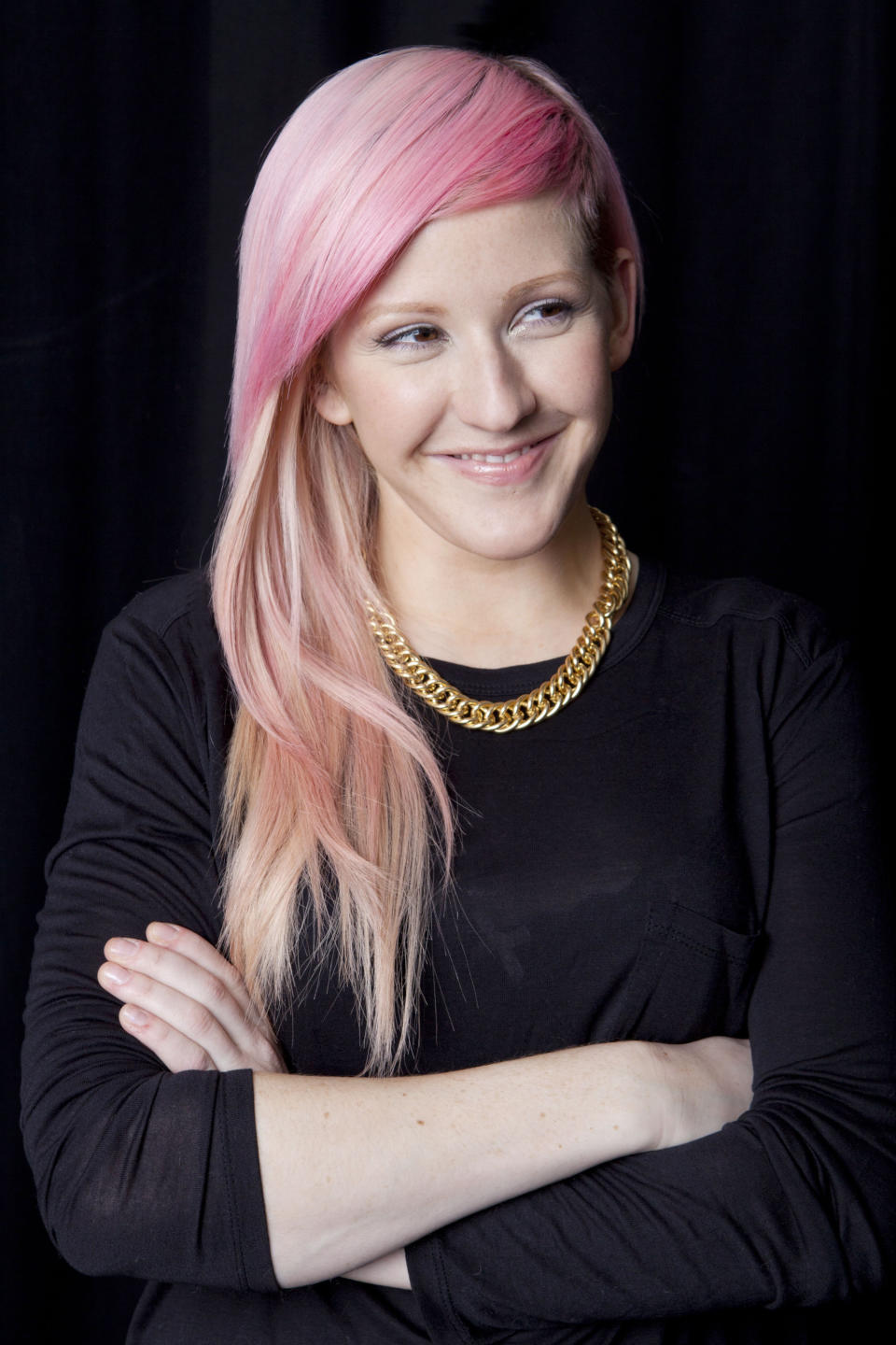 This Sept. 14, 2012 photo shows English singer-songwriter Elena Jane "Ellie" Goulding posing for a portrait in New York. Goulding's debut, “Lights,” was released in February 2010 in Europe and March 2011 in the United States. This year, however, the title track peaked at No. 2 on Billboard's Hot 100 chart and has sold more than 3.3 million units in America. The electro-dance track is one of the year's top songs. (Photo by Amy Sussman/Invision/AP)