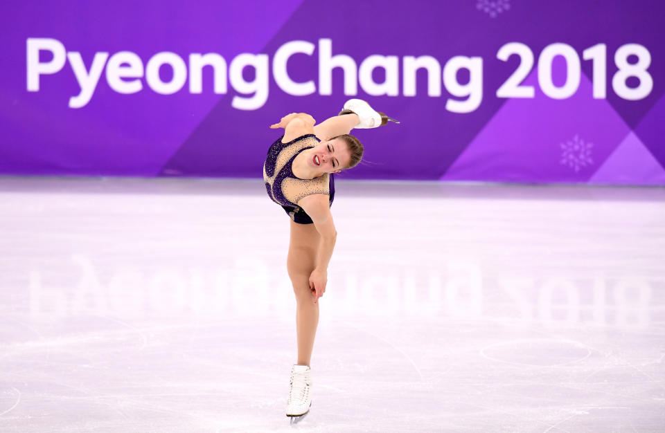 <p>Carolina Kostner of Italy competes during the Ladies Single Skating Free Skating on day fourteen of the PyeongChang 2018 Winter Olympic Games at Gangneung Ice Arena on February 23, 2018 in Gangneung, South Korea. (Photo by Harry How/Getty Images) </p>