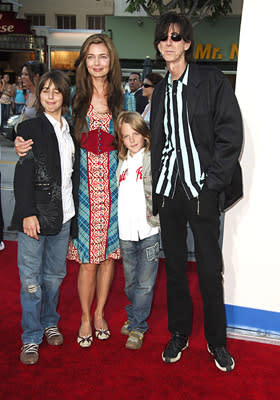 Paulina Porizkova , Ric Ocasek and family at the LA premiere of Columbia's Click