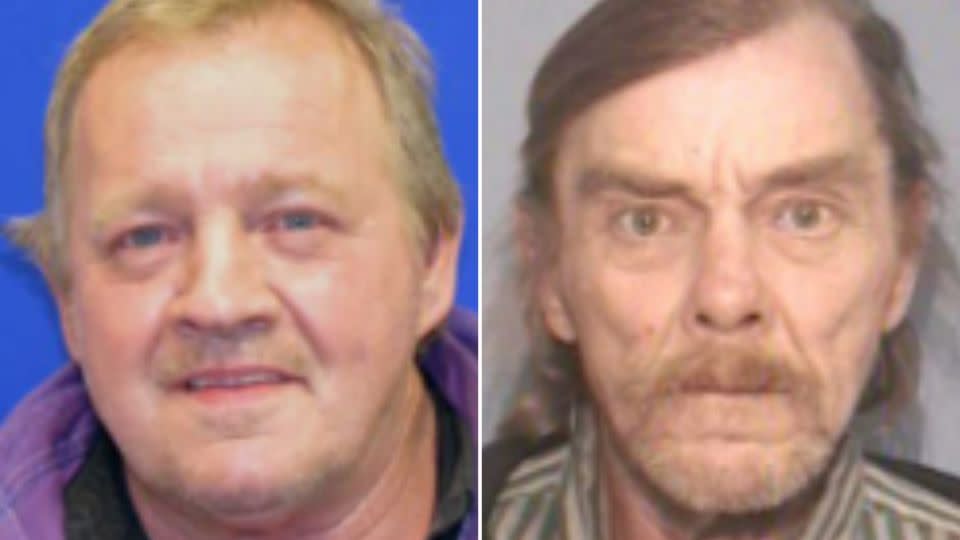 Police are seeking information on Donald Willard (left) shown at age 73, and Forrest Clyde Williams, shown at age 56. - Anne Arundel County Police Department