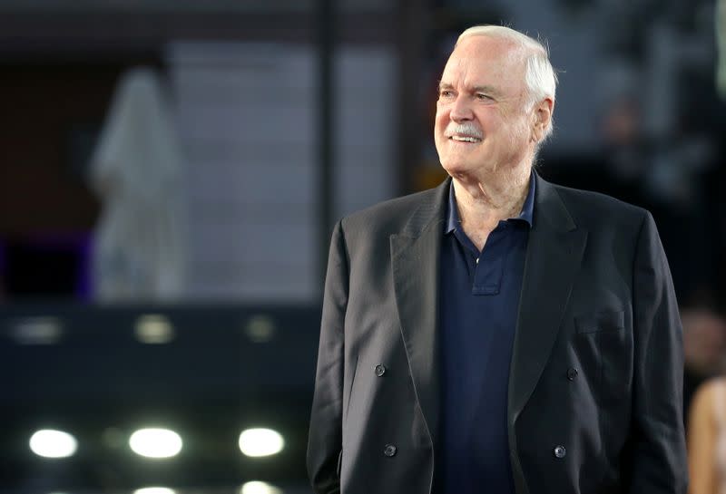 British actor John Cleese walks on the red carpet during the 23rd Sarajevo Film Festival in Sarajevo