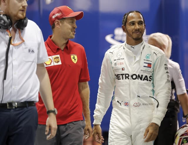 Hamilton congratulated Vettel on his victory