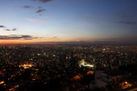 A general view of the Belo Horizonte as the sun sets April 8, 2014. Belo Horizonte is one of the host cities for the 2014 World Cup in Brazil. Picture taken April 8, 2014. REUTERS/Washington Alves (BRAZIL - Tags: CITYSCAPE SPORT SOCCER WORLD CUP TRAVEL)