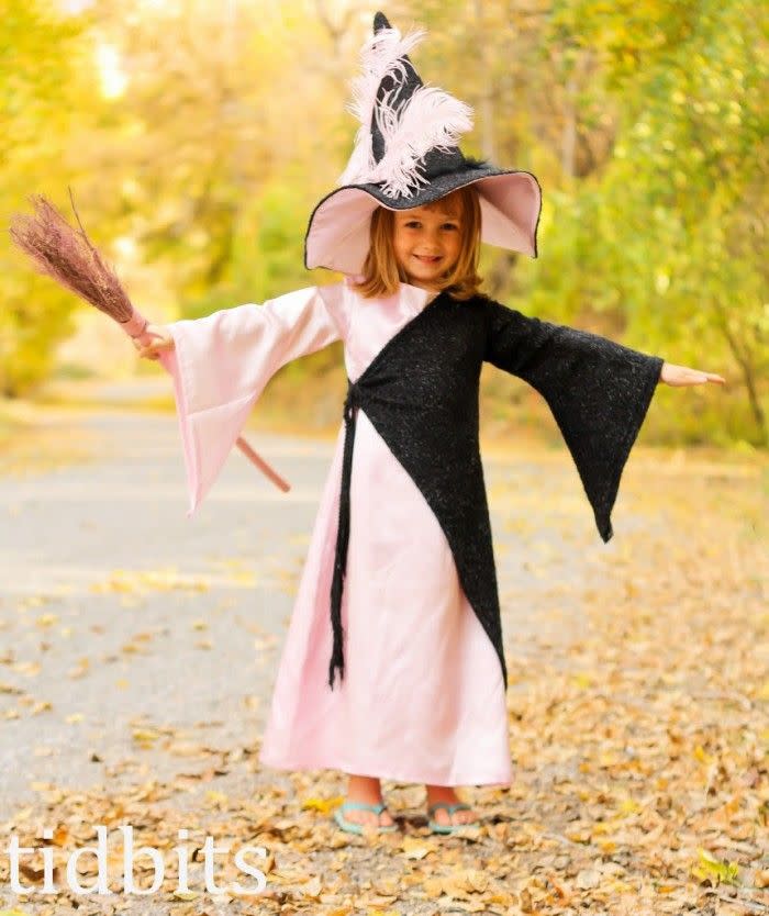 <p>Having trouble getting your little one to break away from the <a href="https://www.countryliving.com/life/kids-pets/g22119101/diy-princess-costumes/" rel="nofollow noopener" target="_blank" data-ylk="slk:princess costume;elm:context_link;itc:0;sec:content-canvas" class="link ">princess costume</a>? A glamorous pink-and-black princess witch costume may do the trick. </p><p><strong>Get the tutorial at <a href="https://www.tidbits-cami.com/witchy/" rel="nofollow noopener" target="_blank" data-ylk="slk:Tidbits;elm:context_link;itc:0;sec:content-canvas" class="link ">Tidbits</a>. </strong> </p><p><a class="link " href="https://www.amazon.com/Hgshow-8-Inch-Ostrich-Feather-20-Pieces/dp/B01EAE3QCU/ref=sr_1_3?tag=syn-yahoo-20&ascsubtag=%5Bartid%7C10050.g.28304812%5Bsrc%7Cyahoo-us" rel="nofollow noopener" target="_blank" data-ylk="slk:SHOP PINK FEATHERS;elm:context_link;itc:0;sec:content-canvas">SHOP PINK FEATHERS</a> </p>