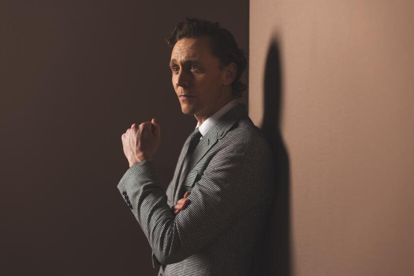 Tom Hiddleston in the LA Times Portrait Studio during the People's Choice Awards.