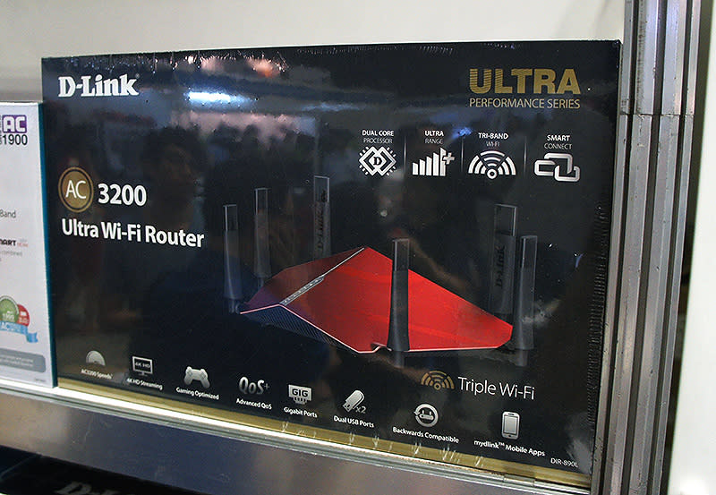 The D-Link DIR-890L router can broadcast up to three individual wireless networks, and was designed specially for homes with many connected devices and offers a maximum throughput of 3200Mbps. It is priced at $339 (U.P: $399).