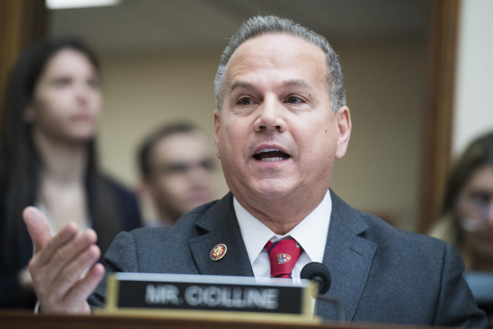 UNITED STATES - APRIL 3: Rep. David Cicilline, D-R.I., speaks during a House Judiciary Committee markup in Rayburn Building on a resolution to authorize the issuance of subpoenas to obtain the full Robert Mueller report on Wednesday, April 3, 2019. (Photo By Tom Williams/CQ Roll Call)