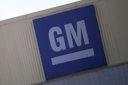 FILE PHOTO: A logo of General Motors is pictured at its plant in Silao, in Guanajuato state, Mexico, Nov. 9, 2017. REUTERS/Edgard Garrido/File Photo