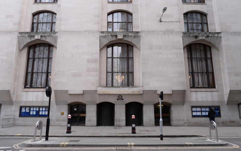 The Central Criminal Court, also known as the Old Bailey, on Old Bailey, central London.