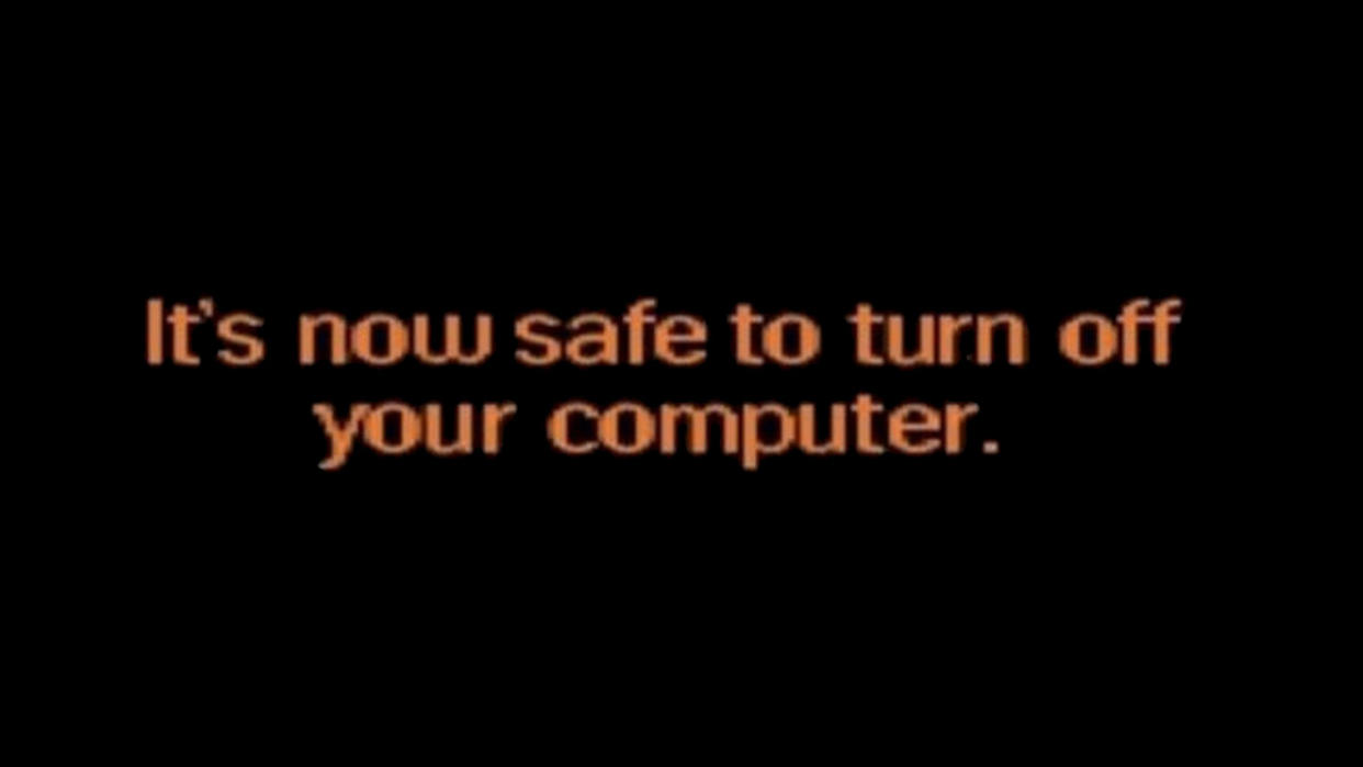  The Windows 95 shutdown screen 