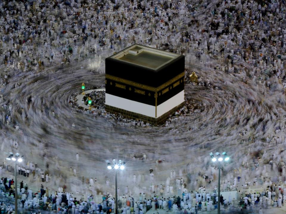 Pilgrims circle the Kaaba in Mecca, towards which Muslims face during prayer: AP