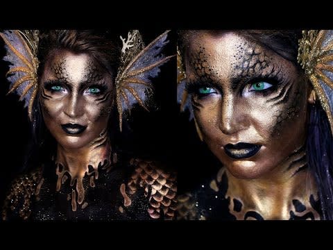 11) Golden Mermaid Makeup Tutorial