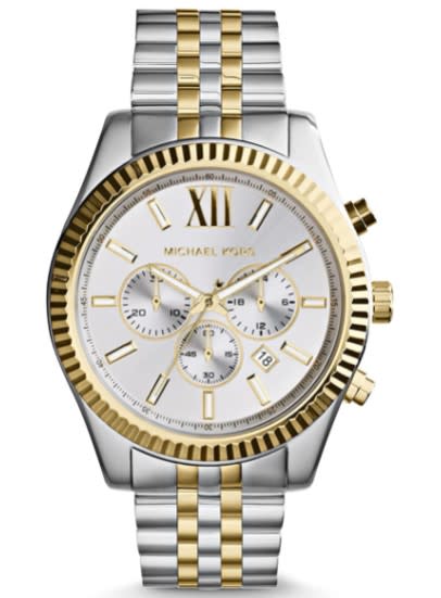Michael Kors Lexington Reloj de dos tonos para hombre/Amazon.com.mx