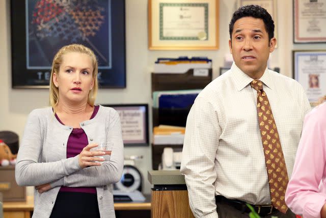 <p>Byron Cohen/NBC/Courtesy of Everett</p> Angela Kinsey and Oscar Nuñez in 'The Office'