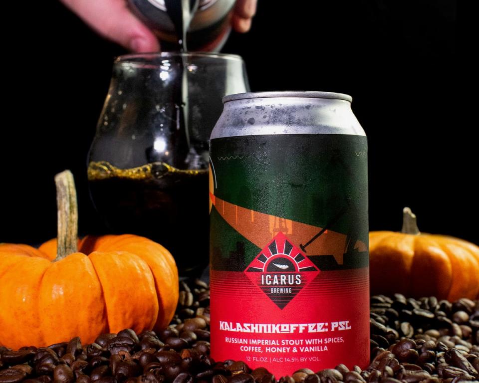 The Kalashnikoffee: Pumpkin Spice Latte beer from Icarus Brewing in Lakewood.