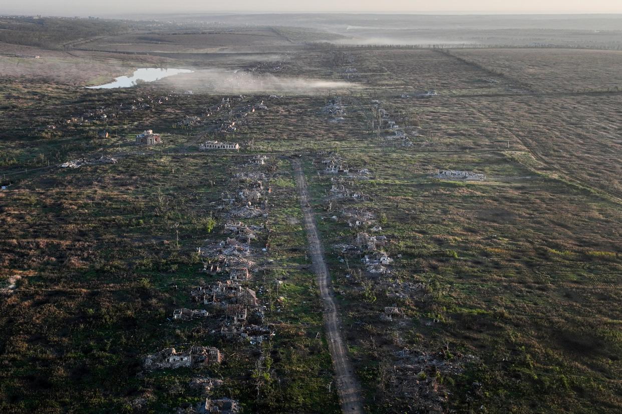 Klishchiivka had a pre-war population of around 400 and falls 9km south of Bakhmut. (AP Photo/Alex Babenko)