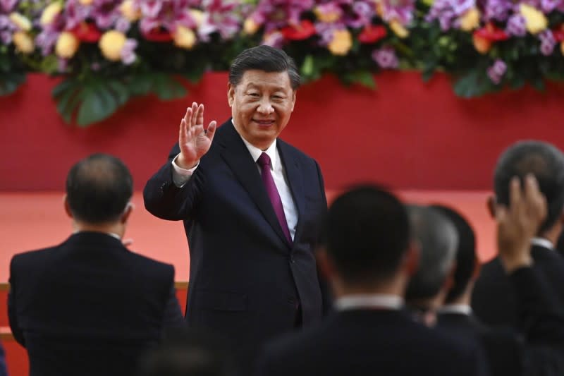 中國國家主席習近平赴港參加「香港回歸25週年」紀念活動。（美聯社）
