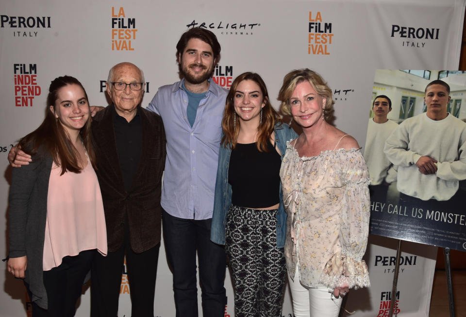 Madeline Lear, Norman Lear, Ben Lear, Brianna Lear and Lyn (Davis) Lear attend the premiere of "They Call Us Monsters" during the 2016 Los Angeles Film Festival at LACMA on June 6, 2016, in Los Angeles.<p>Alberto E. Rodriguez/Getty Images</p>