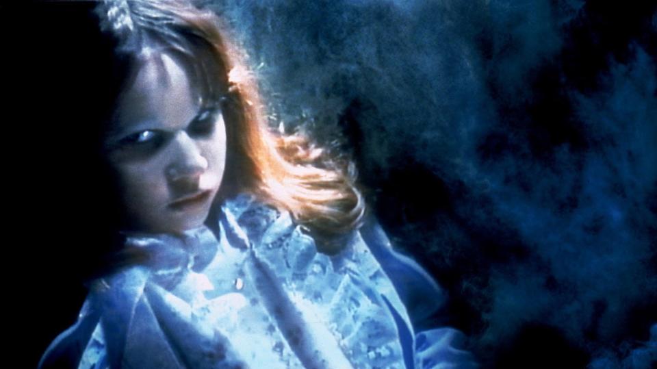 In this publicity image released by Warner Bros. Entertainment, Linda Blair portrays a possessed Regan MacNeil in a scene from the 1973 film "The Exorcist." (AP Photo/Warner Bros. Entertainment)