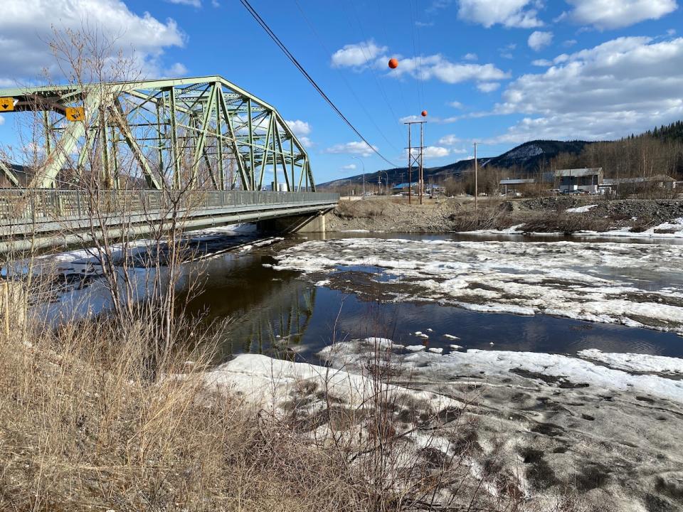 Ice on the Klondike River at Dawson City, Yukon.