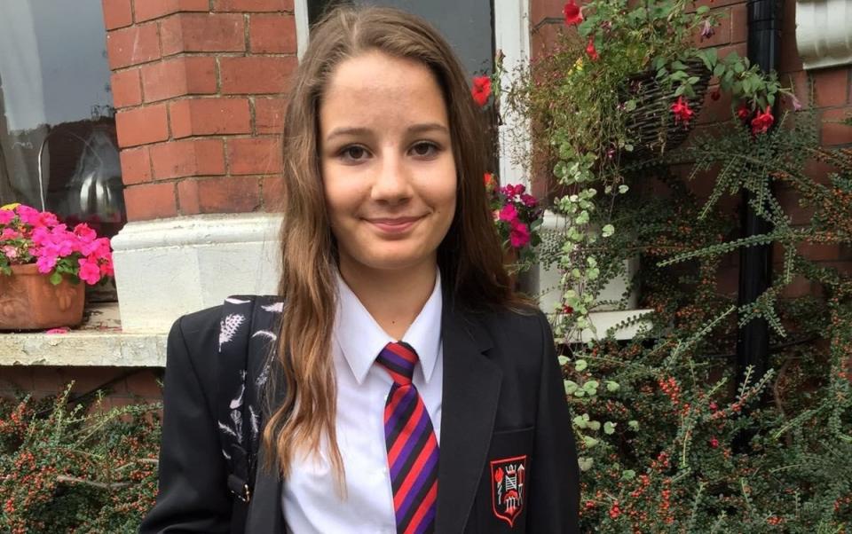 Photo of Molly Russell in school uniform - PA