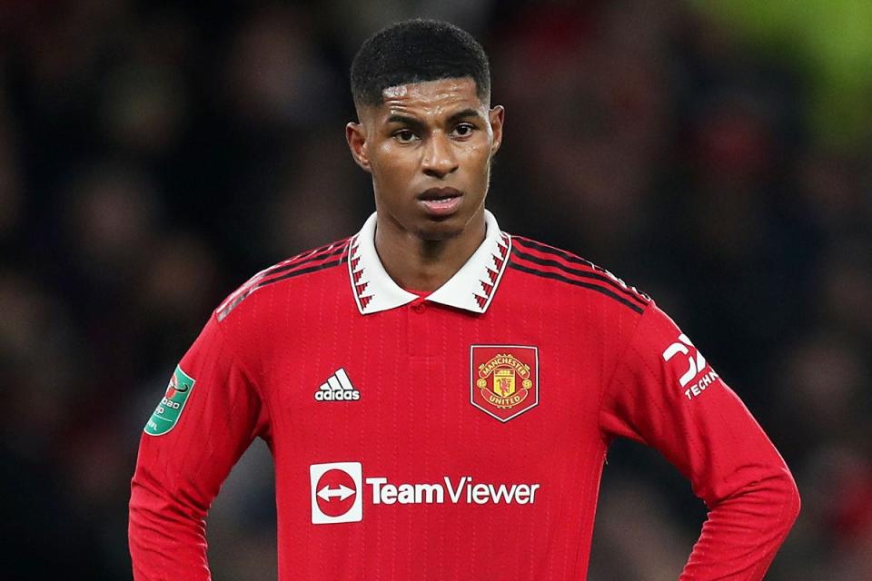 Manchester United forward Marcus Rashford had been in good form since returning to club action after the World Cup (Isaac Parkin/PA) (PA Wire)
