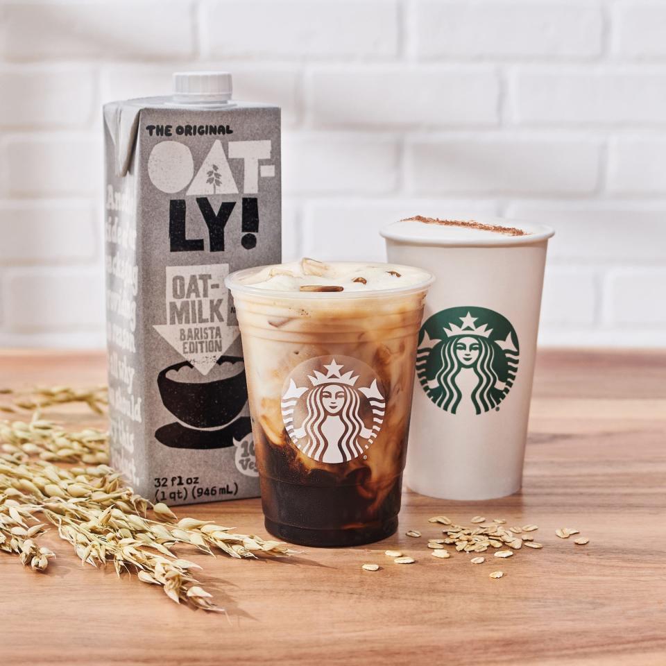 Oatly oat milk will become the fourth non-dairy milk alternative available at Starbucks starting Mar. 2.