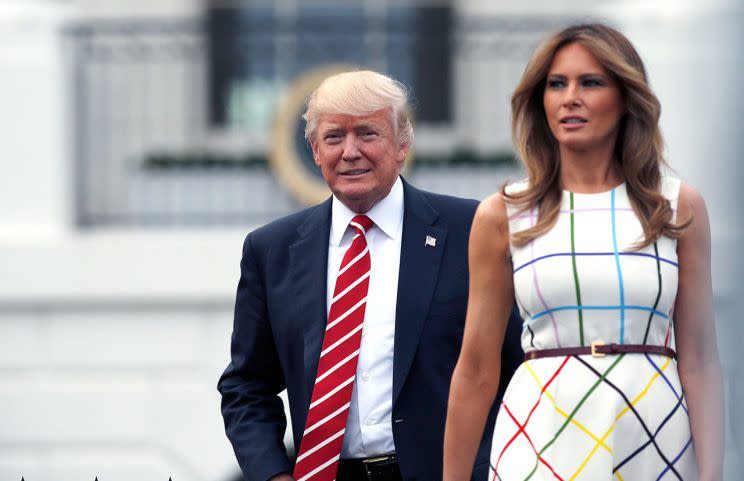 Präsident Trump mit seiner First Lady Melania Trump. (Bild: Alex Brandon/AP)