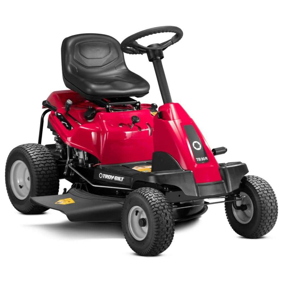 <p><a href="https://go.redirectingat.com?id=74968X1596630&url=https%3A%2F%2Fwww.homedepot.com%2Fp%2FTroy-Bilt-30-in-10-5-HP-Briggs-and-Stratton-Engine-6-Speed-Manual-Drive-Gas-Rear-Engine-Riding-Mower-with-Mulch-Kit-Included-TB30B%2F323026891&sref=https%3A%2F%2Fwww.popularmechanics.com%2Fhome%2Flawn-garden%2Fa27557684%2Fbest-riding-lawn-mower%2F" rel="nofollow noopener" target="_blank" data-ylk="slk:Shop Now;elm:context_link;itc:0;sec:content-canvas" class="link ">Shop Now</a></p><p>30 in. 10.5 HP Briggs and Stratton Engine 6-Speed Manual Drive Gas Rear Engine Riding Mower with Mulch Kit Included</p><p>homedepot.com</p><p>$1939.00</p>