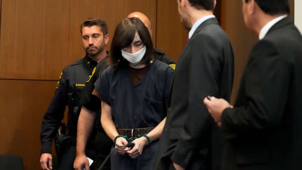 PHOTO: Robert E. Crimo III, arrives before Judge Victoria A. Rossetti for his second hearing in Lake County court, Nov. 1, 2022, in Waukegan, Ill. (Nam Y. Huh/AP, FILE)