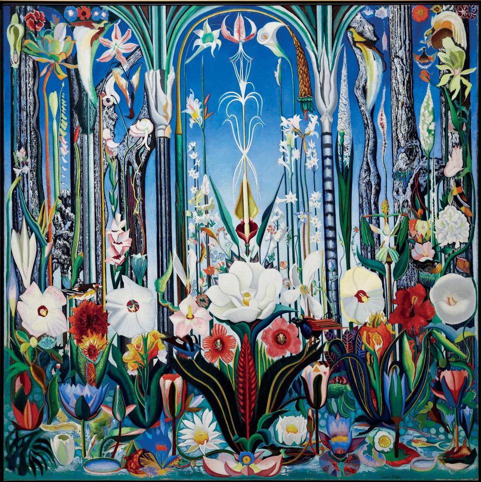 Flowers, Italy (1931), by Joseph Stella. (Photo by Ken Howie/Phoenix Art Museum). Now on view at the Norton Museum of Art through Jan. 15.