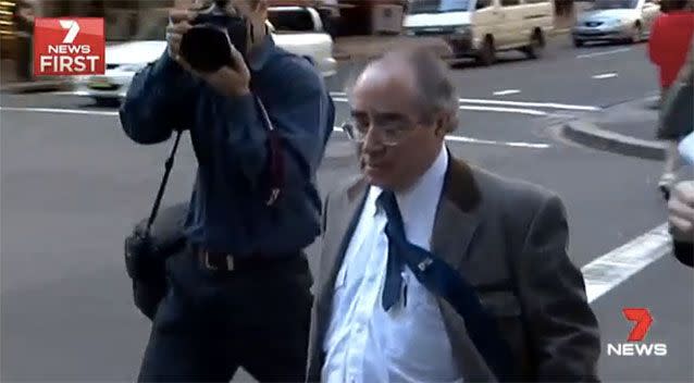 Kamm at an earlier court hearing. Picture: 7 News