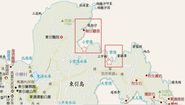 紫澳 Map-1.jpg - 東引 紅藍石蒜 換錦花 玫瑰石蒜 2018/08/23