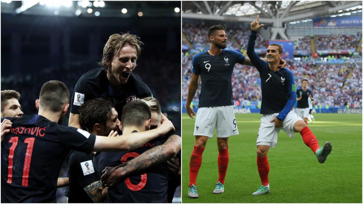 Croatia and France, 2018 FIFA World Cup final