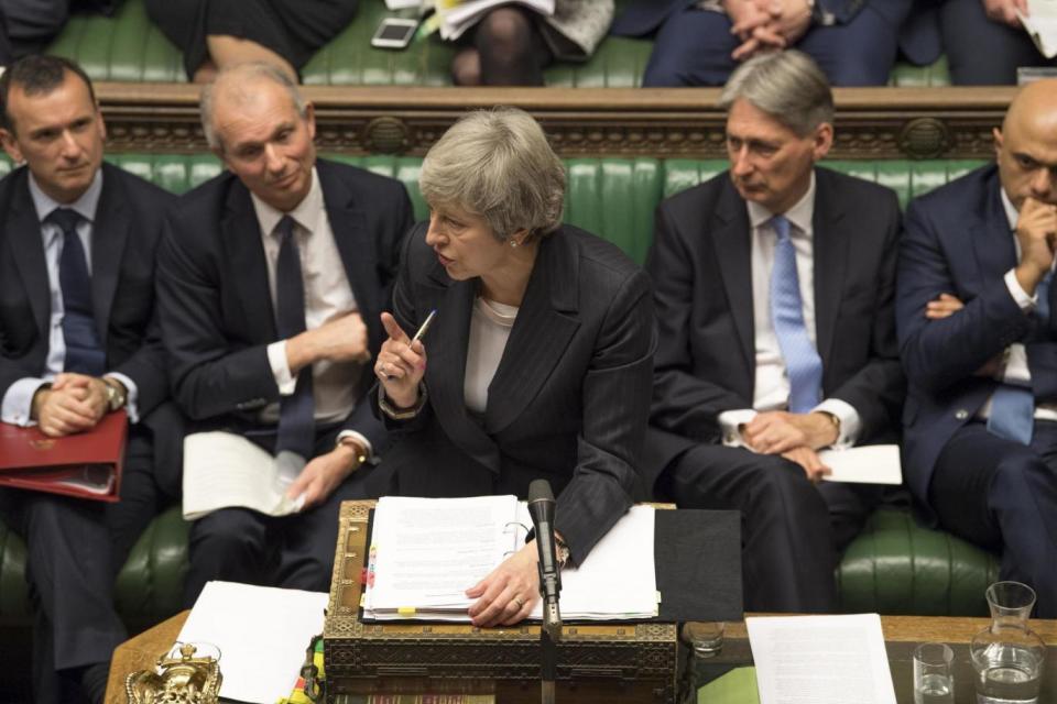 Under pressure: Theresa May (UK Parliament/Mark Duffy/PA)
