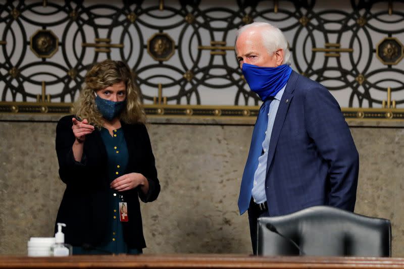 Senate Judiciary Committee holds hearing on coronavirus outbreak on Capitol Hill in Washington