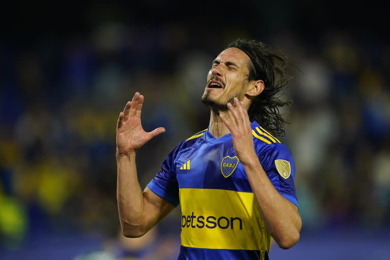 Cavani sufre un gol errado: el uruguayo no pudo anotar y Boca empató con Palmeiras en la Bombonera