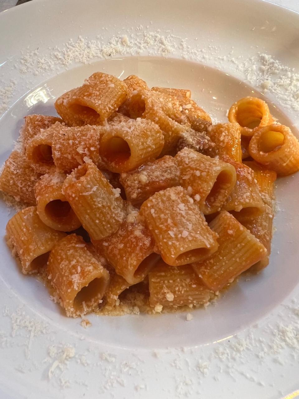 A bowl of rigatoni ama