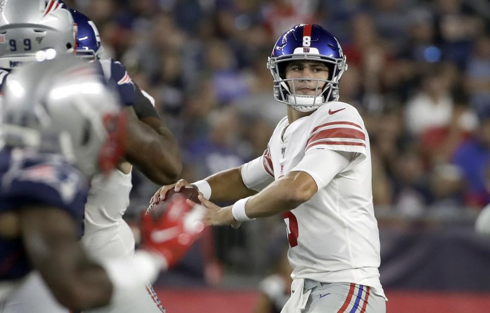 New York Giants quarterback Daniel Jones was one of the stars of the NFL preseason. (AP)