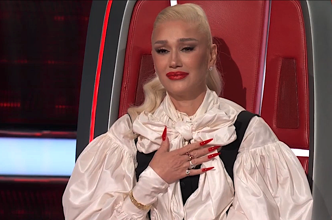 A disappointed Gwen Stefani says goodbye to Dylan Carter on The Voice Season 24. (NBC)
