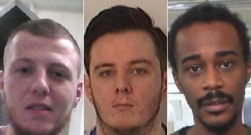 Three prisoners, including a convicted killer, have absconded from HMP Sudbury near Ashbourne.