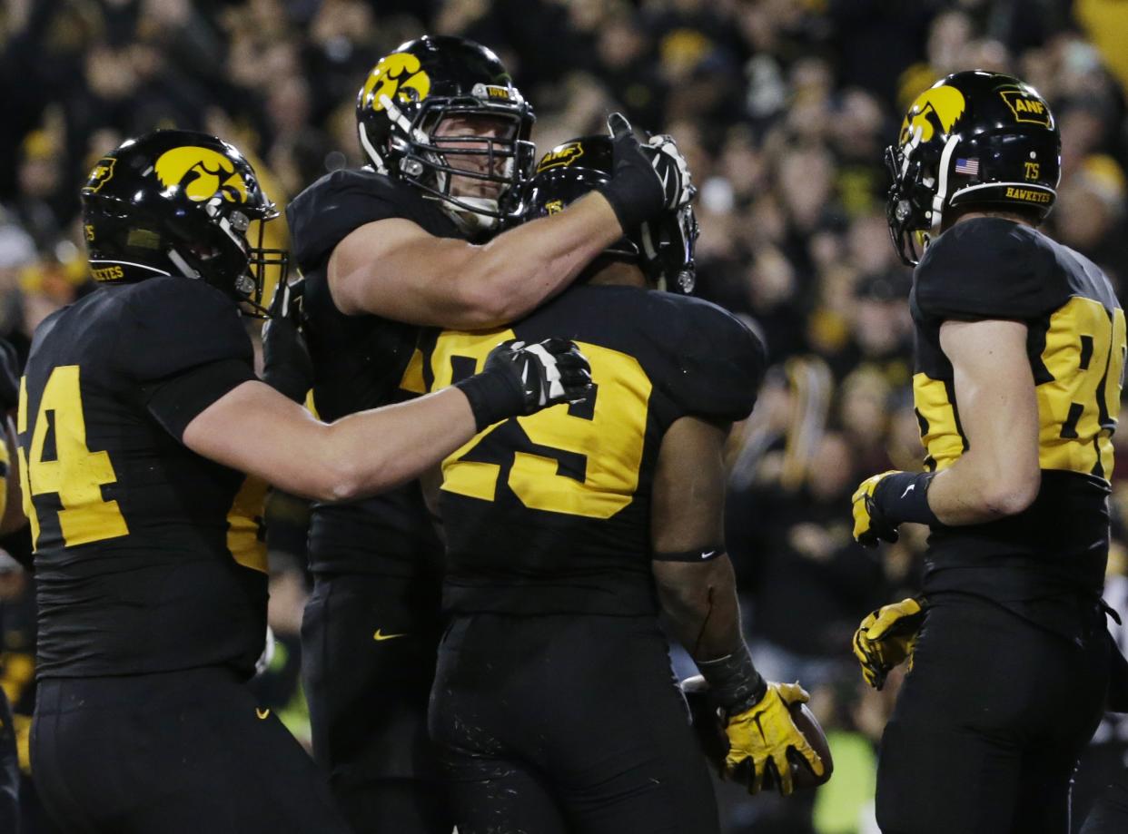 Iowa last wore alternate uniforms against Minnesota on Nov.14, 2015. (AP Photo/Nam Y. Huh)