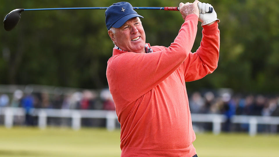 Tom Weiskopf at the 144th Open Championship at St Andrews in 2015.  (Photo by Ian Walton/R&A/R&A via Getty Images)