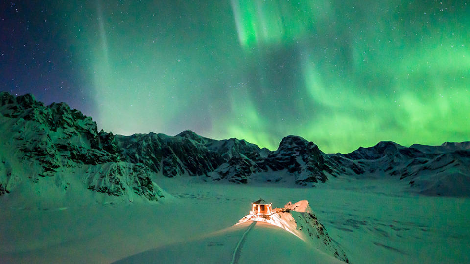 aurora borealis northern lights Denali national park Alaska