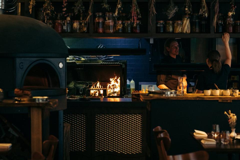 Watch the Nordic fire masters at work in the open kitchen (Ekstedt at the Yard)