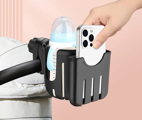 This cup and phone holder for your pram has a whopping 55% off