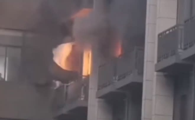 大陸江蘇省南京航空航天大學昨（24日）發生爆炸。（圖／翻攝自「我們視頻」微博）