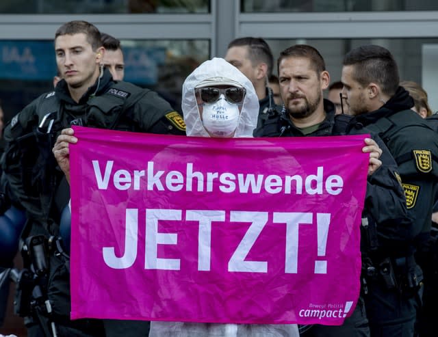 Germany IAA Auto Show Protest